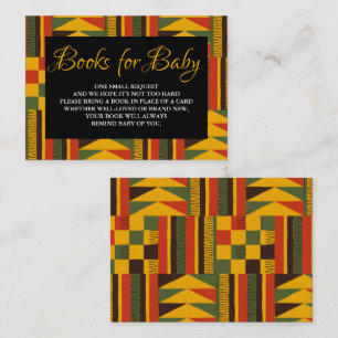 African Tribal Baby Shower Book Request Enclosure Card