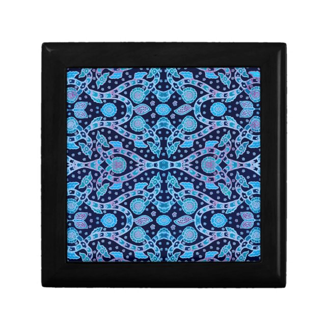 African Tribal Batik Blue Gift Box (Front)