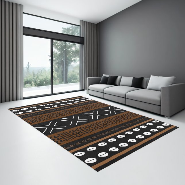 African Tribal Bogolan Area Rug (Insitu (Indoor 3))