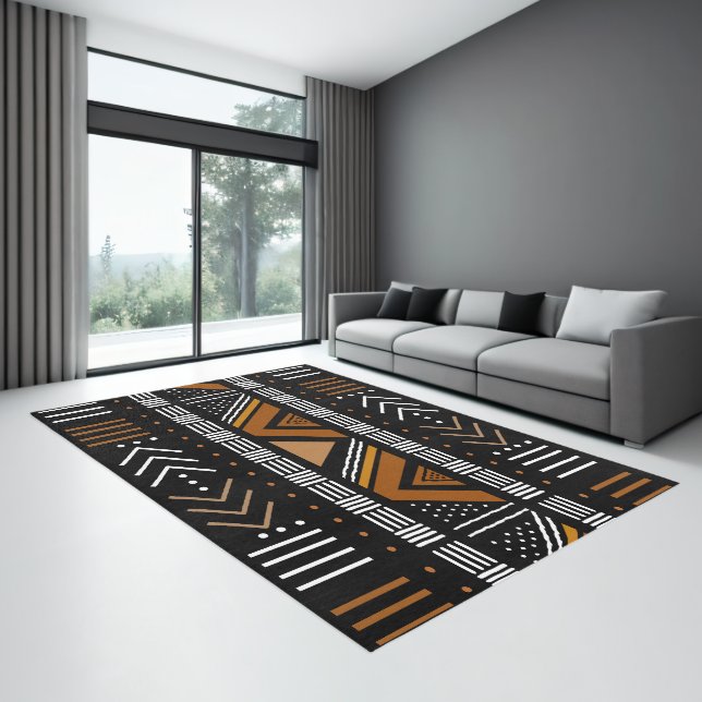 African Tribal Bogolan Area Rug (Insitu (Indoor 3))