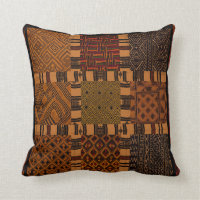 African Tribal Collage Pillow Cushion