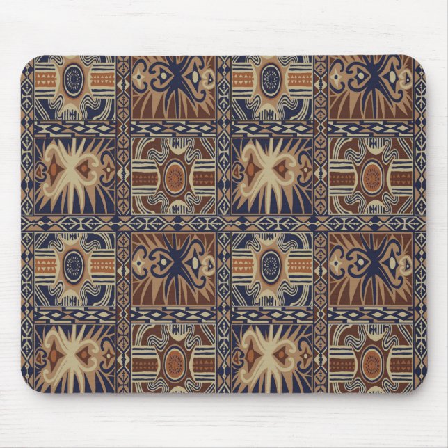 African Tribal Contemporary Collage Mouse Pad (Front)