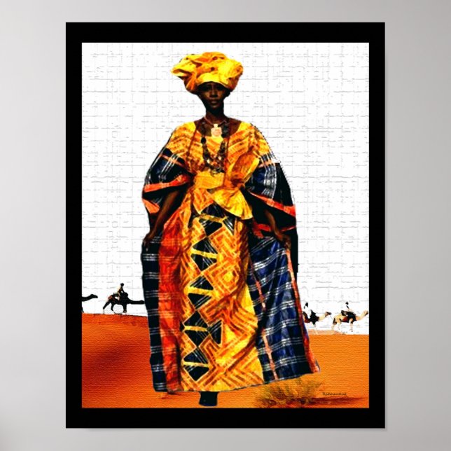 African Tribal Desert  Queen Poster (Front)