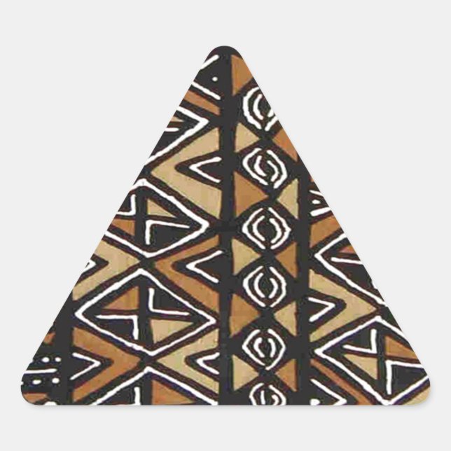 African Tribal Design Triangle Sticker (Front)