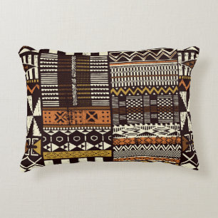 African tribal fabric, abstract vintage. accent pillow