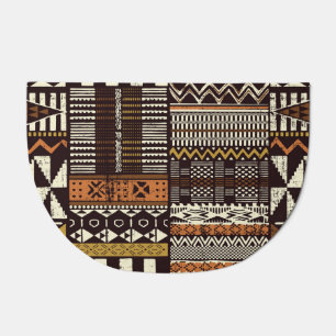 African tribal fabric, abstract vintage. doormat