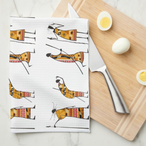 African Tribal Hunters Graphic Towel