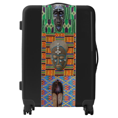 African Tribal Kente Cloth Masks Tribal Suitcases
