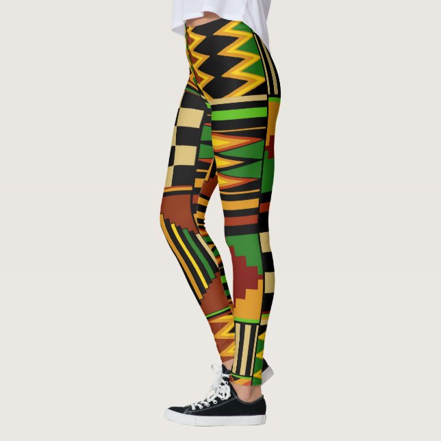 African Tribal Kente Design Leggings (Left)
