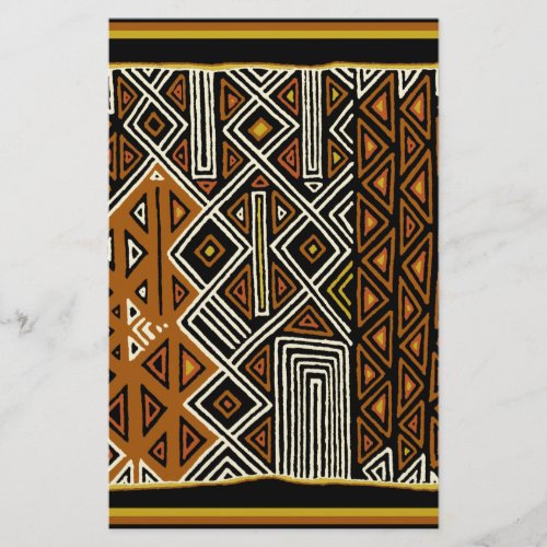 African Tribal Kuba Design Stationery