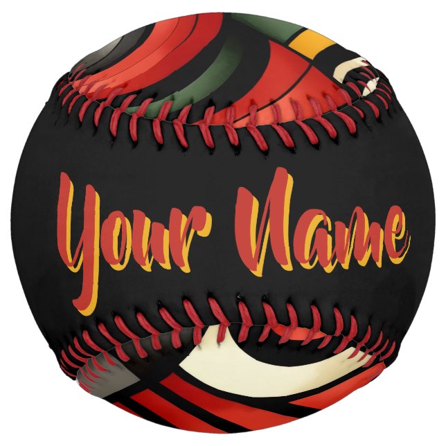 African Tribal Love (personalize) Softball (Back)