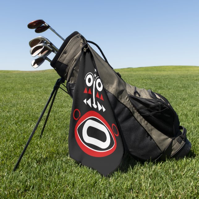 African Tribal Mask Golf Towel