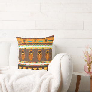 African Tribal Mask Pattern home decor pillow