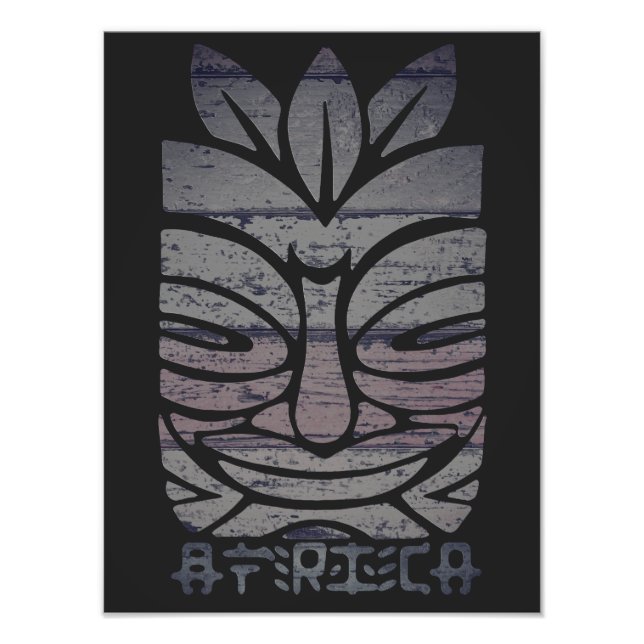 African Tribal Mask Photo Print (Front)