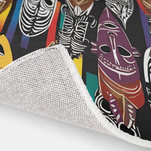 African Tribal Masks Colorful Rug (Indoor)
