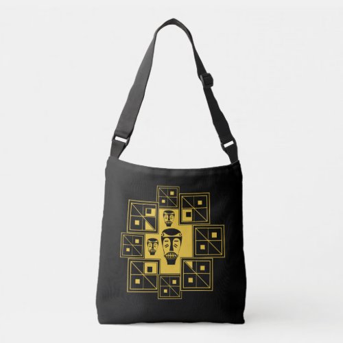 african tribal modern elegant chic patterns crossbody bag