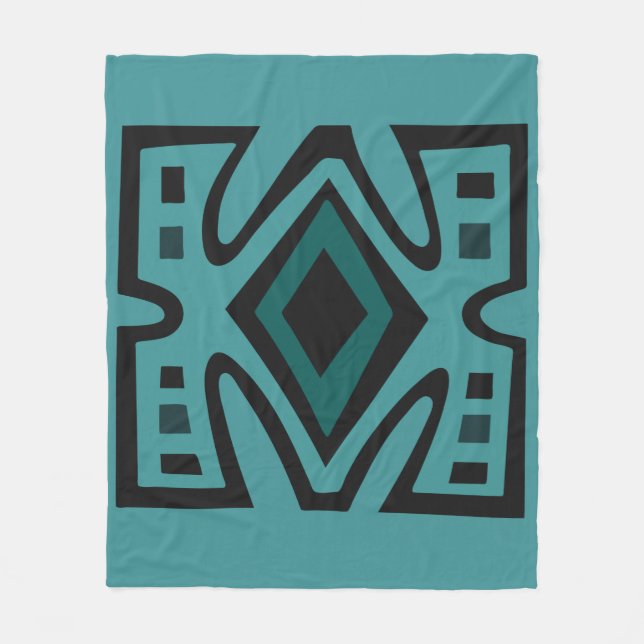 african tribal modern patterns fleece blanket (Front)