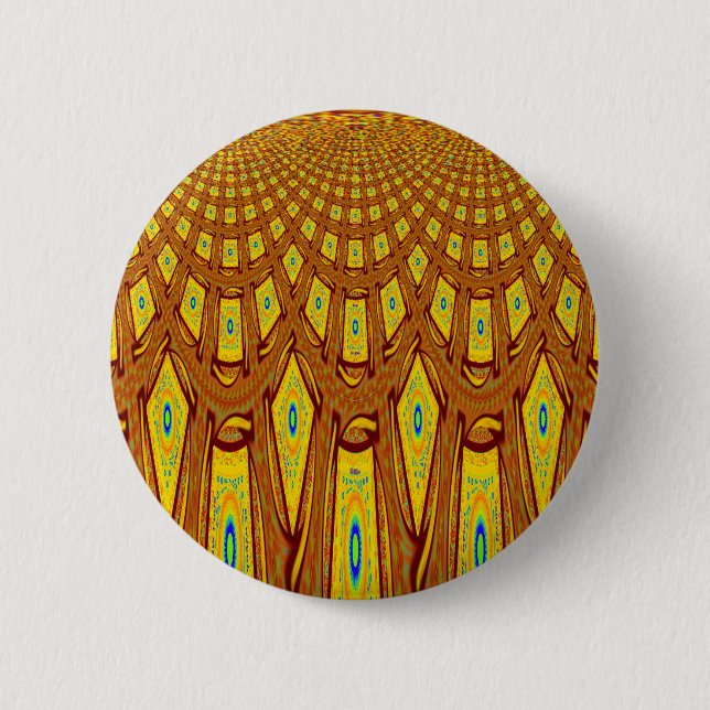 African Tribal Motif Button (Front)