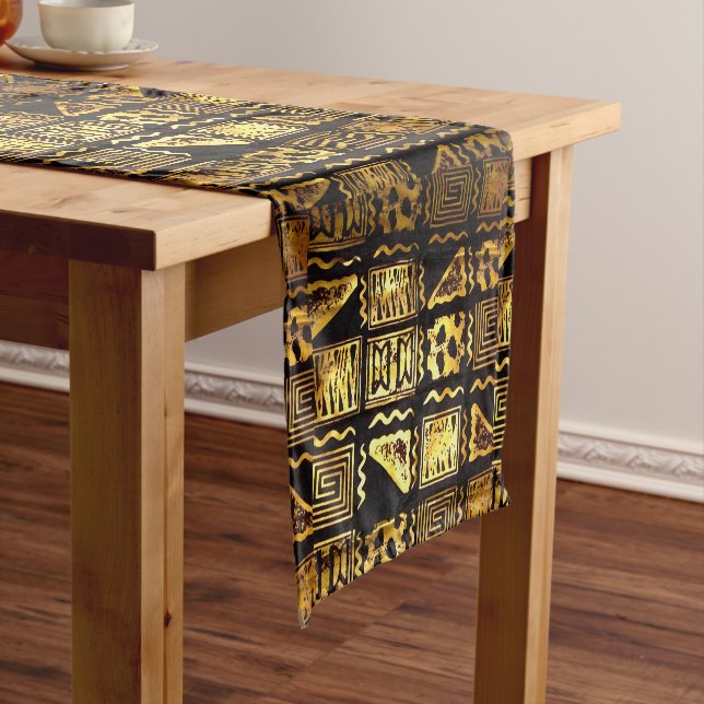 African Tribal Mud Cloth Graphic  In Gold (In Situ)