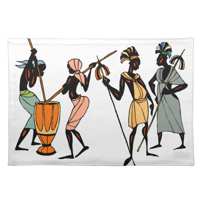 African tribal native style placemat (Front)