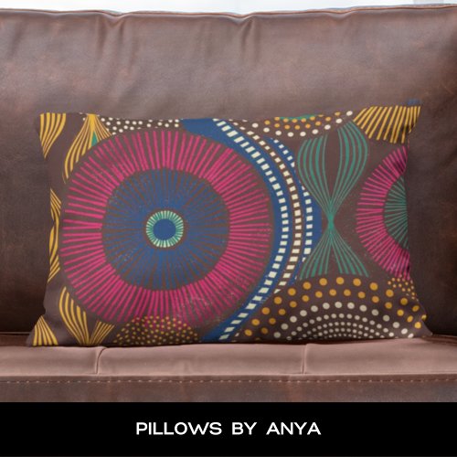 African Tribal Pattern Accent Pillow