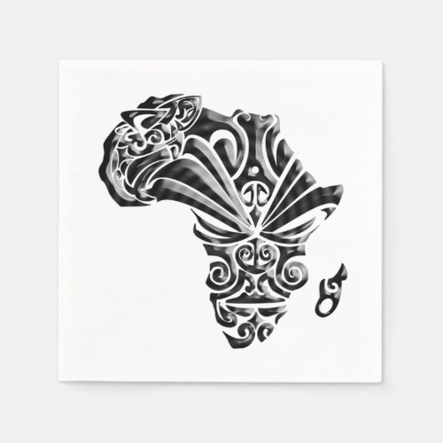 African Tribal Pattern BHM Party Paper Napkins