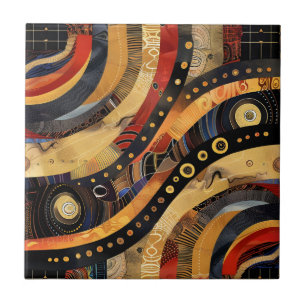 African Tribal Pattern Ceramic Tile