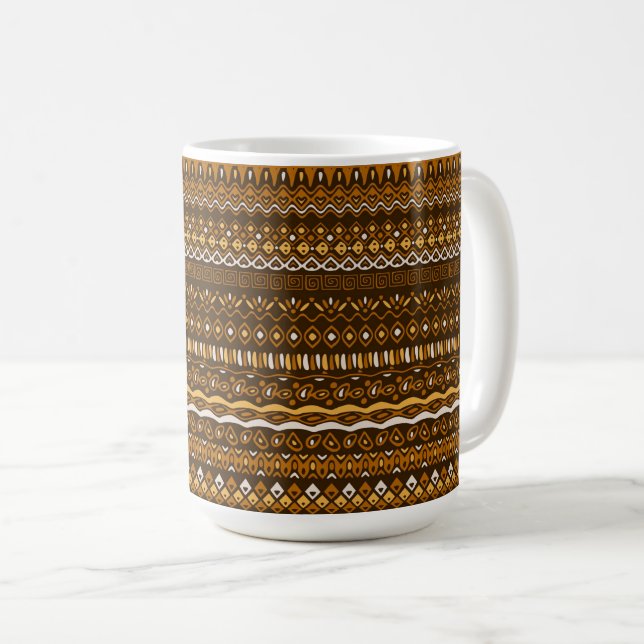 African Tribal Pattern Coffee Mug (Front Right)