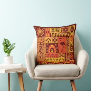 African Tribal Pattern home decor pillow