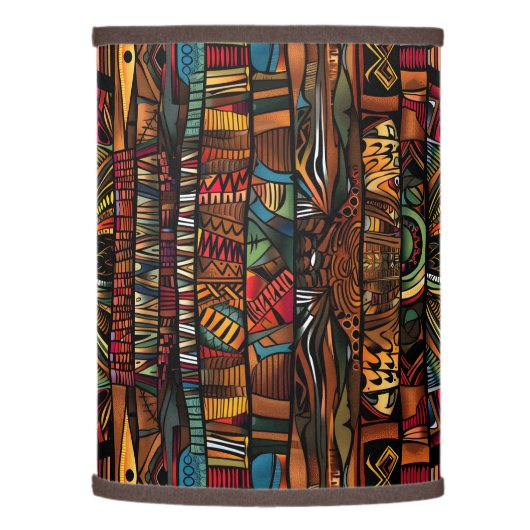 African Tribal Pattern Lamp Shade (Left)