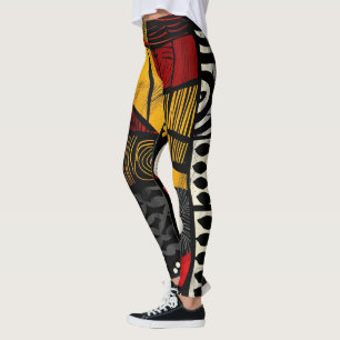 African Tribal Pattern Leggings