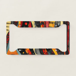 African Tribal Pattern License Plate Frame