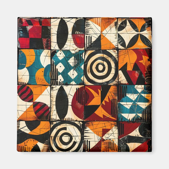 African Tribal Pattern Magnet (Front)