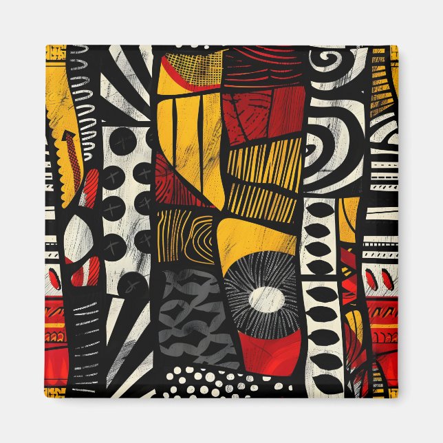 African Tribal Pattern Magnet (Front)