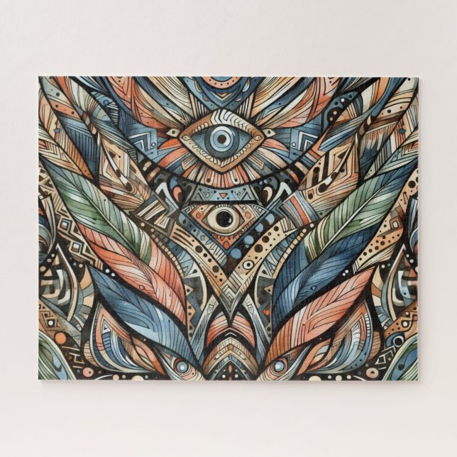 African Tribal Pattern Puzzle (Horizontal)