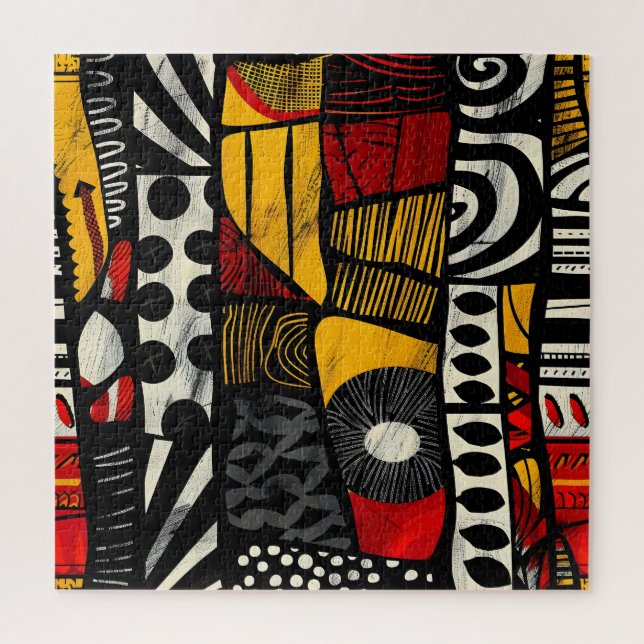 African Tribal Pattern Puzzle (Vertical)