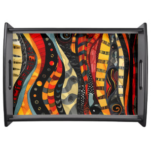 African Tribal Pattern Serving Tray