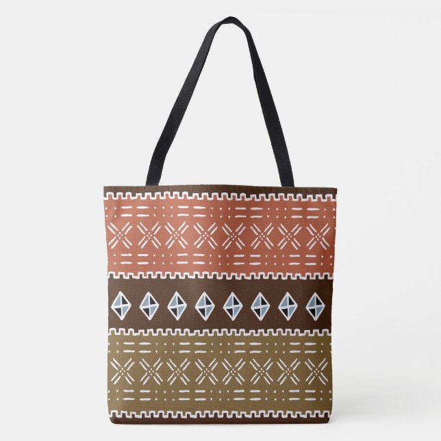 African Tribal Pattern Tote Bag (Front)