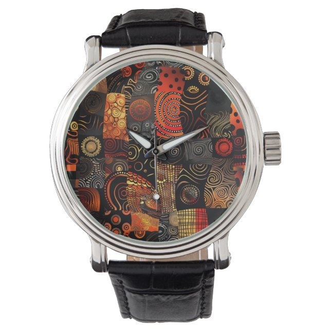 African Tribal Pattern Watch (Front)