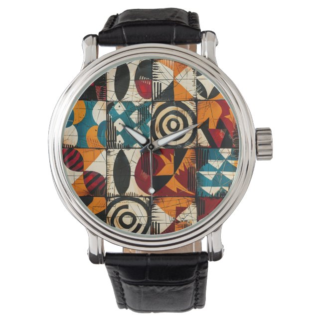 African Tribal Pattern Watch (Front)