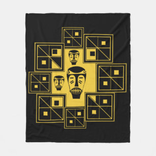 african tribal patterns fleece blanket