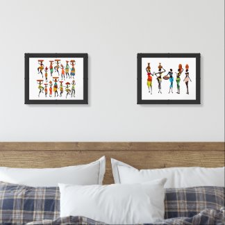 African tribal people Print Set