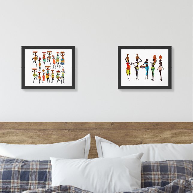 African tribal people Print Set (Bedroom)