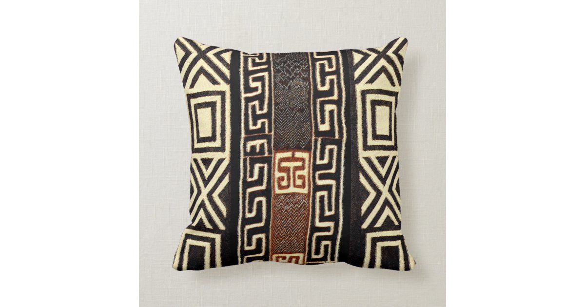 African Tribal Print Throw Pillow
