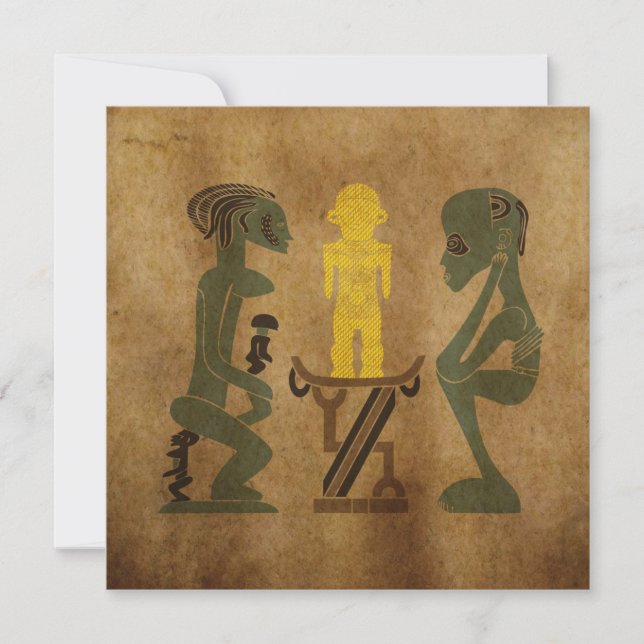 African tribal scene rock carving art (Front)