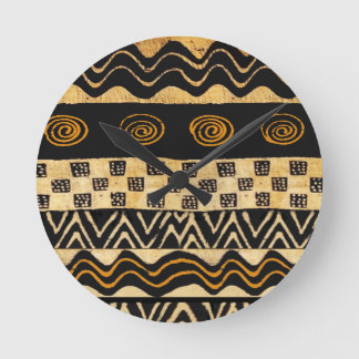 African Tribal Shaman Design Round Clock