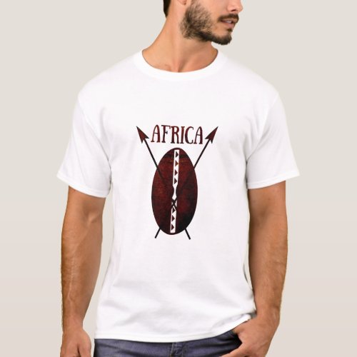 african tribal shield arrowheads spear T_Shirt