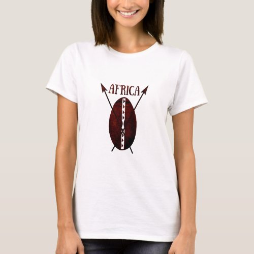 african tribal shield spear T_Shirt