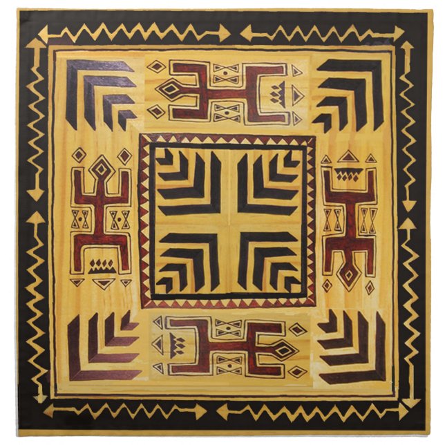 African Tribal Spirits Cloth Napkin (Front)
