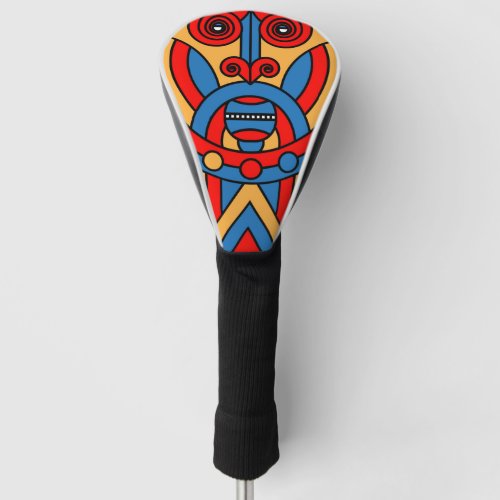 african tribal warrior golf head cover